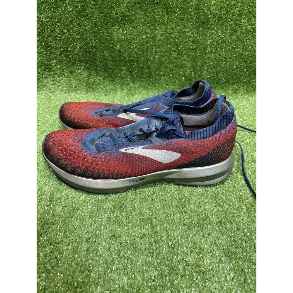 Brooks Levitate 2 Shoes Mens 10 D Red Blue Running Comfort Walking Gym Sneaker